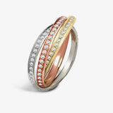 18ct 3 Colour 0.82ct 2mm RWR Full Set HEERA DIAMONDS