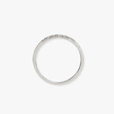 18ct White 0.10ct Natural Diamond 3 x Heart Ring