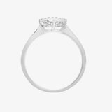 18ct White 0.13ct Diamond Star of David Ring HEERA DIAMONDS
