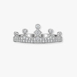 18ct White 0.24ct Natural Diamond Crown Ring