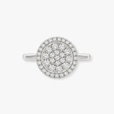 18ct White 0.55ct Natural Diamond Cluster Circle Ring