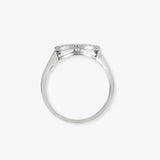18ct White 0.55ct Natural Diamond Cluster Circle Ring