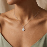 18ct White 0.73ct Natural Diamond Looped Bale Cluster Pendant