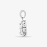 18ct White 0.77ct Diamond Cluster Pendant HEERA DIAMONDS