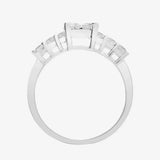 18ct White 1.18ct Princess Cut Diamond Cluster Ring HEERA DIAMONDS