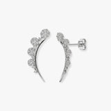 18ct White 1.27ct Natural Diamond Cluster Earrings