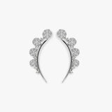 18ct White 1.27ct Natural Diamond Cluster Earrings