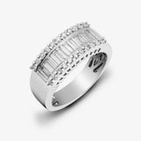 18ct White 2.00ct Round & Baguette Diamond Ring HEERA DIAMONDS