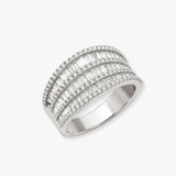 18ct White 2.21ct Round & Baguette Natural Diamond Ring