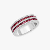 18ct White Diamond-0.35ct Ruby-0.95ct Ring