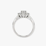 18ct White Gold 1.00ct 7 Stone Cluster Natural Diamond Ring