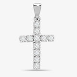 18ct White Gold Diamond Cross Pendent HEERA DIAMONDS