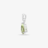 18ct White Gold Diamond And Green Amethyst Pendant HEERA DIAMONDS