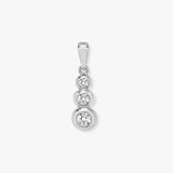 18ct White Gold Natural Diamond Pendant