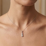18ct White Gold Natural Diamond Pendant
