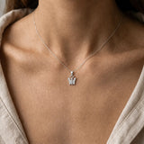18ct White Gold Natural Diamond Pendant