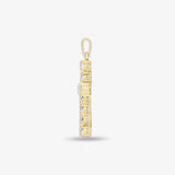 18ct White Gold & Yellow Gold Natural Diamond Cross Pendant