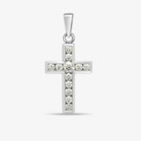 18ct Yellow Gold & White Gold Natural Diamond Cross