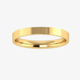 2.5mm Band Flat Court Wedding Ring