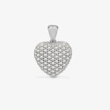 9ct White 0.25ct Pave Set Diamond Heart HEERA DIAMONDS