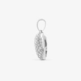 9ct White 0.25ct Pave Set Diamond Heart HEERA DIAMONDS