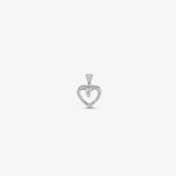 9ct White Gold Diamond Heart Pendant HEERA DIAMONDS