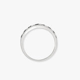 9ct White Gold Natural Diamond And Black Natural Diamond Ring
