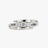 9ct White Gold Natural Diamond Ring