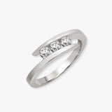 9ct White Gold Natural Diamond Ring