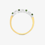 9ct Yellow Gold Diamond And Emerald Ring HEERA DIAMONDS