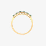 9ct Yellow Gold Diamond And Emerald Ring HEERA DIAMONDS