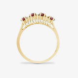 9ct Yellow Gold Diamond And Ruby Ring HEERA DIAMONDS