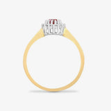 9ct Yellow Gold Diamond And Ruby Ring HEERA DIAMONDS