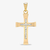 9ct Yellow Gold Diamond Cross HEERA DIAMONDS