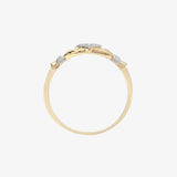 9ct Yellow Gold Natural Diamond Claddagh Ring
