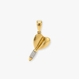 9ct Yellow Gold Natural Diamond Dart Pendant