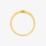 9ct Yellow Gold Natural Diamond Wishbone Ring
