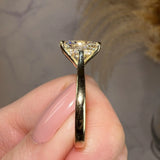 "Addison" Hidden Under Halo Oval Cut Diamond Yellow Gold Engagement Ring - HEERA DIAMONDS
