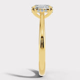 "Addison" Hidden Under Halo 2.50 Carat Oval Cut Diamond Yellow Gold Engagement Ring UHOC06 HEERA DIAMONDS