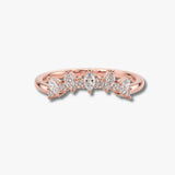 "Alora" Marquise and Round Brilliant Cut 0.40ct Diamond Shaped Eternity Ring ET32