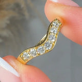 "Aloura" 0.36 Carat Round Cut Natural Diamond Half Eternity Ring MDR4580