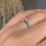 "Althevia" 0.54 Carat Emerald Cut Natural Diamond Solitaire Engagement Ring MDR3463