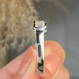 "Amelisse" 1.07 Carat Emerald Cut Natural Diamond Half Eternity Ring MDR3825