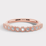 "Anja" Mini Bubbles Round Pattern 0.20ct Diamond Half Eternity Ring ET77