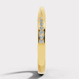"Anna" Minimal Subtle Slash 0.05ct Diamond Eternity Ring ET65
