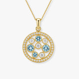 Aquamrine and Diamond Pendant