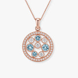 Aquamrine and Diamond Pendant