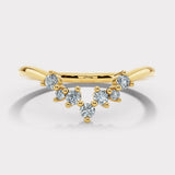 "Arden" 0.25ct Round Brilliant Cut Diamonds V Shape Eternity Ring ET27