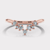 "Arden" 0.25ct Round Brilliant Cut Diamonds V Shape Eternity Ring ET27