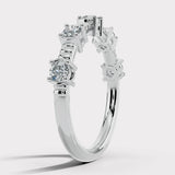 "Arria" Raised Round Brilliant 0.55ct Diamond Half Eternity Ring ET17